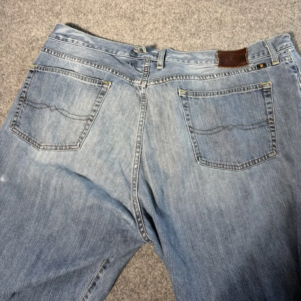 Lucky Brand 181 Jeans Mens‎ 42x32 (Fits 42X31) Relaxed Straight Y2K Blue Denim
